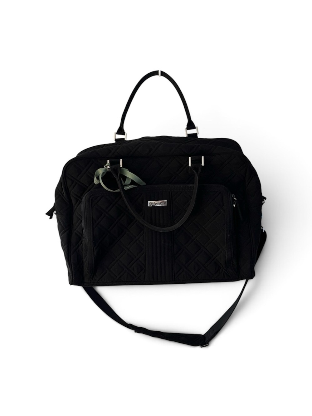 Vera Bradley Black Quilted Travel Tote